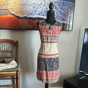Bohemian Print Mini Dress